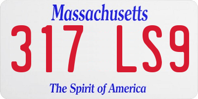 MA license plate 317LS9