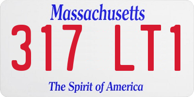 MA license plate 317LT1