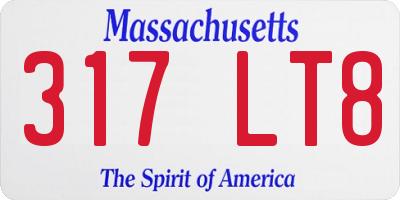 MA license plate 317LT8