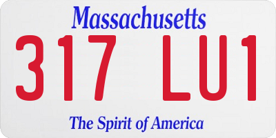 MA license plate 317LU1