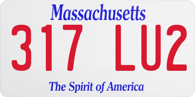 MA license plate 317LU2