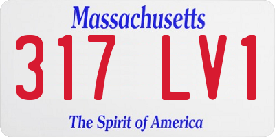 MA license plate 317LV1