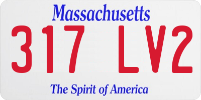 MA license plate 317LV2