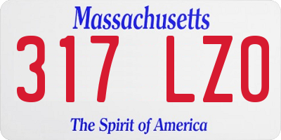 MA license plate 317LZ0