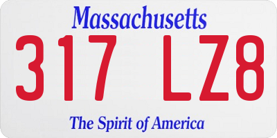 MA license plate 317LZ8