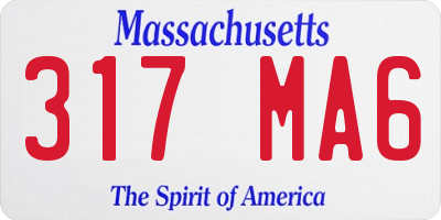 MA license plate 317MA6