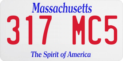 MA license plate 317MC5