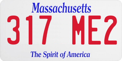 MA license plate 317ME2