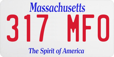 MA license plate 317MF0