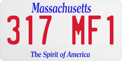 MA license plate 317MF1