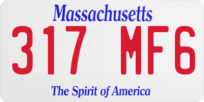 MA license plate 317MF6