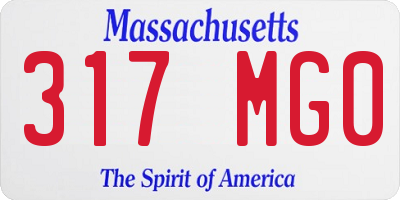 MA license plate 317MG0
