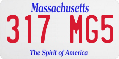 MA license plate 317MG5
