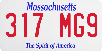 MA license plate 317MG9