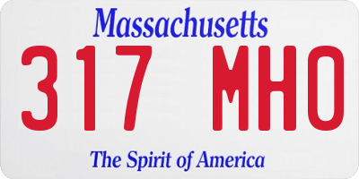 MA license plate 317MH0