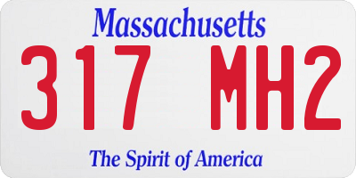 MA license plate 317MH2