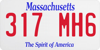 MA license plate 317MH6
