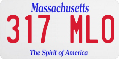 MA license plate 317ML0