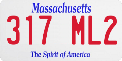 MA license plate 317ML2