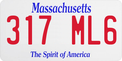 MA license plate 317ML6