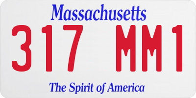 MA license plate 317MM1