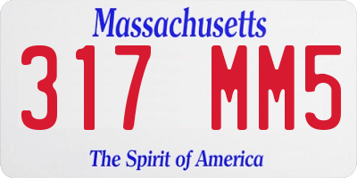MA license plate 317MM5