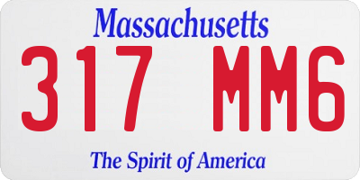 MA license plate 317MM6