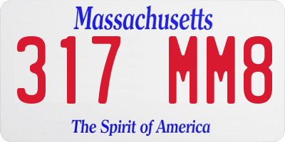 MA license plate 317MM8