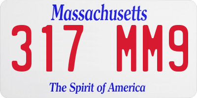 MA license plate 317MM9