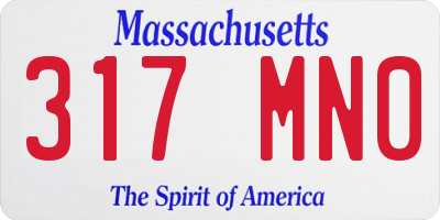 MA license plate 317MN0