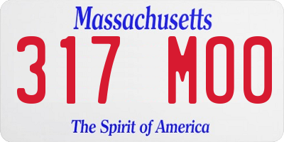 MA license plate 317MO0