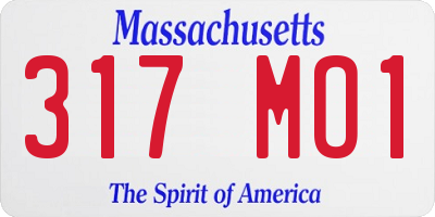 MA license plate 317MO1