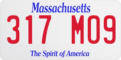 MA license plate 317MO9