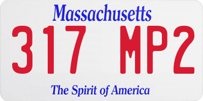 MA license plate 317MP2