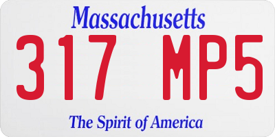 MA license plate 317MP5