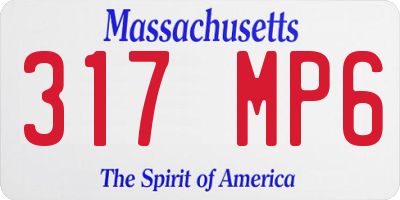 MA license plate 317MP6