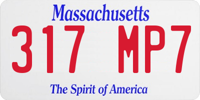 MA license plate 317MP7