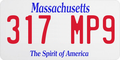 MA license plate 317MP9
