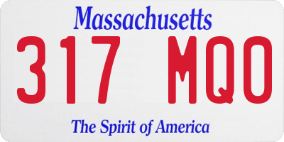 MA license plate 317MQ0