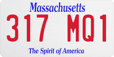 MA license plate 317MQ1