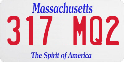 MA license plate 317MQ2