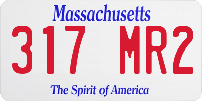 MA license plate 317MR2