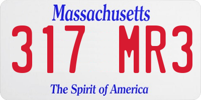 MA license plate 317MR3