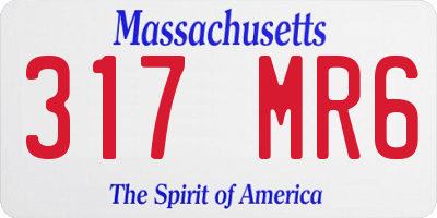 MA license plate 317MR6