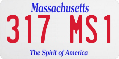 MA license plate 317MS1
