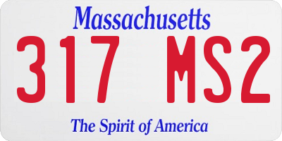 MA license plate 317MS2