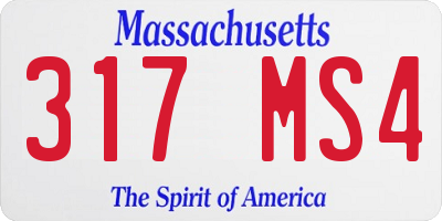 MA license plate 317MS4