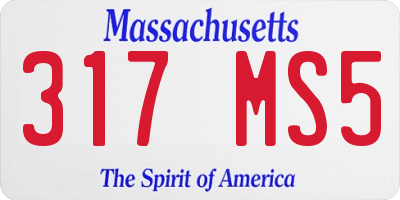 MA license plate 317MS5