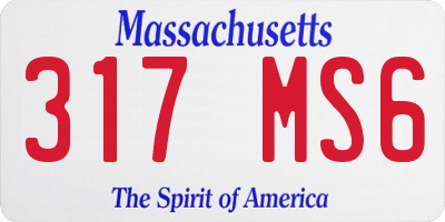 MA license plate 317MS6