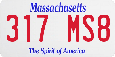 MA license plate 317MS8